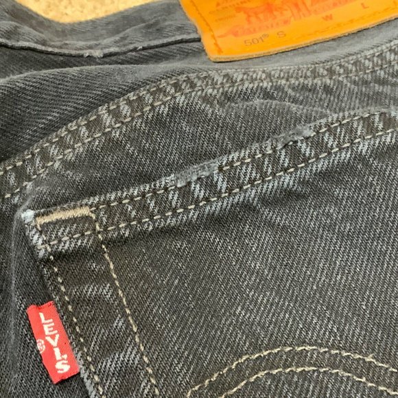 LEVI’S 501 XX Jeans Sz 27x28 Big E Black Distressed Skinny Red Tab 27 X 28 Mens - Picture 7 of 9